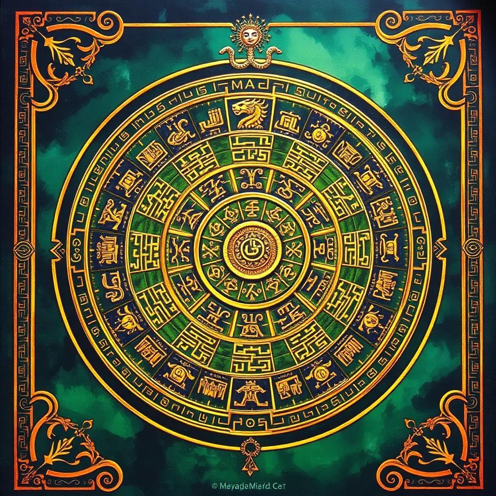 Mayan Calendar (Tzolkin) oracle card